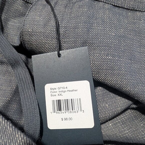 Good Man Brand | Tulum Linen/Cotton Shorts in Indigo Heather - Picture 6 of 14